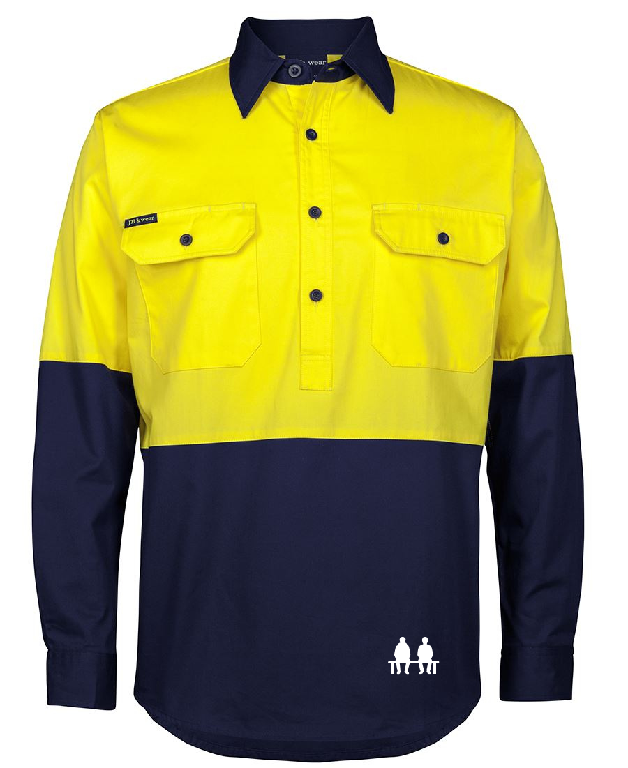 HIVIS CLOSE FRONT 150G WORK SHIRT - TRADIES