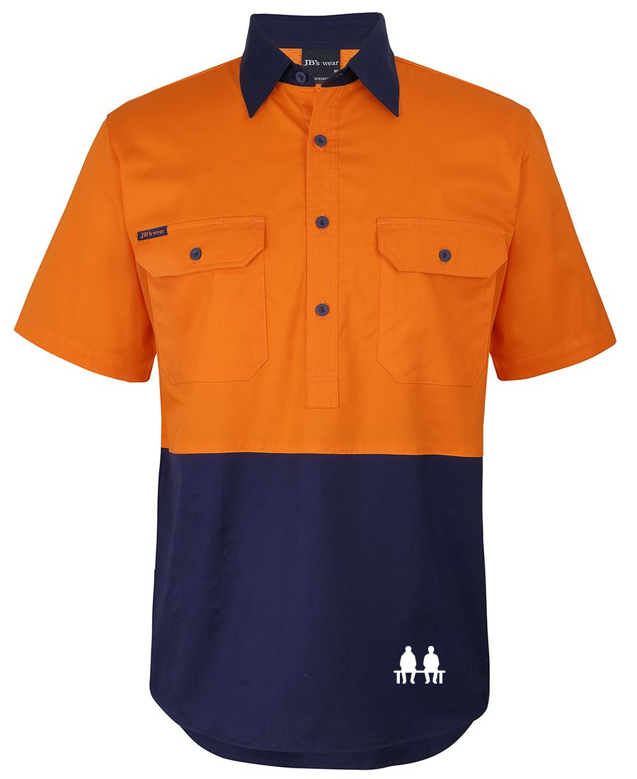HIVIS CLOSE FRONT 150G WORK SHIRT - TRADIES