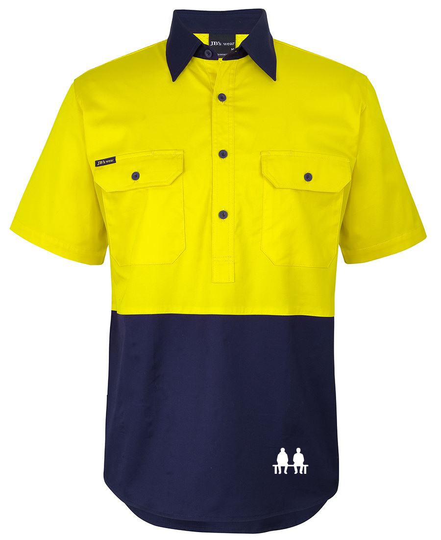 HIVIS CLOSE FRONT 150G WORK SHIRT - TRADIES