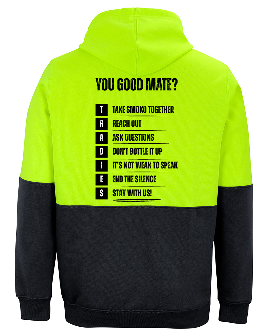 HI VIS PULL OVER HOODIE - TRADIES