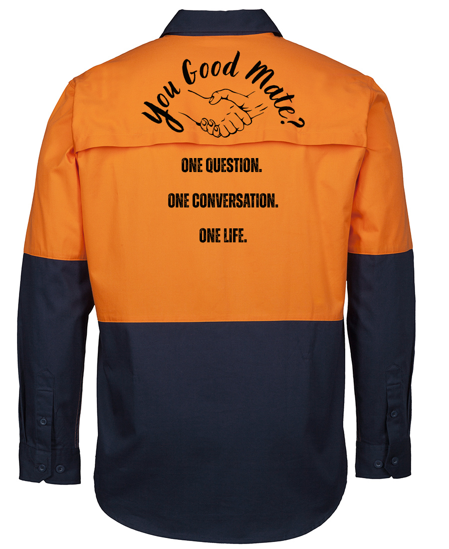 HIVIS CLOSE FRONT 150G WORK SHIRT - One Life