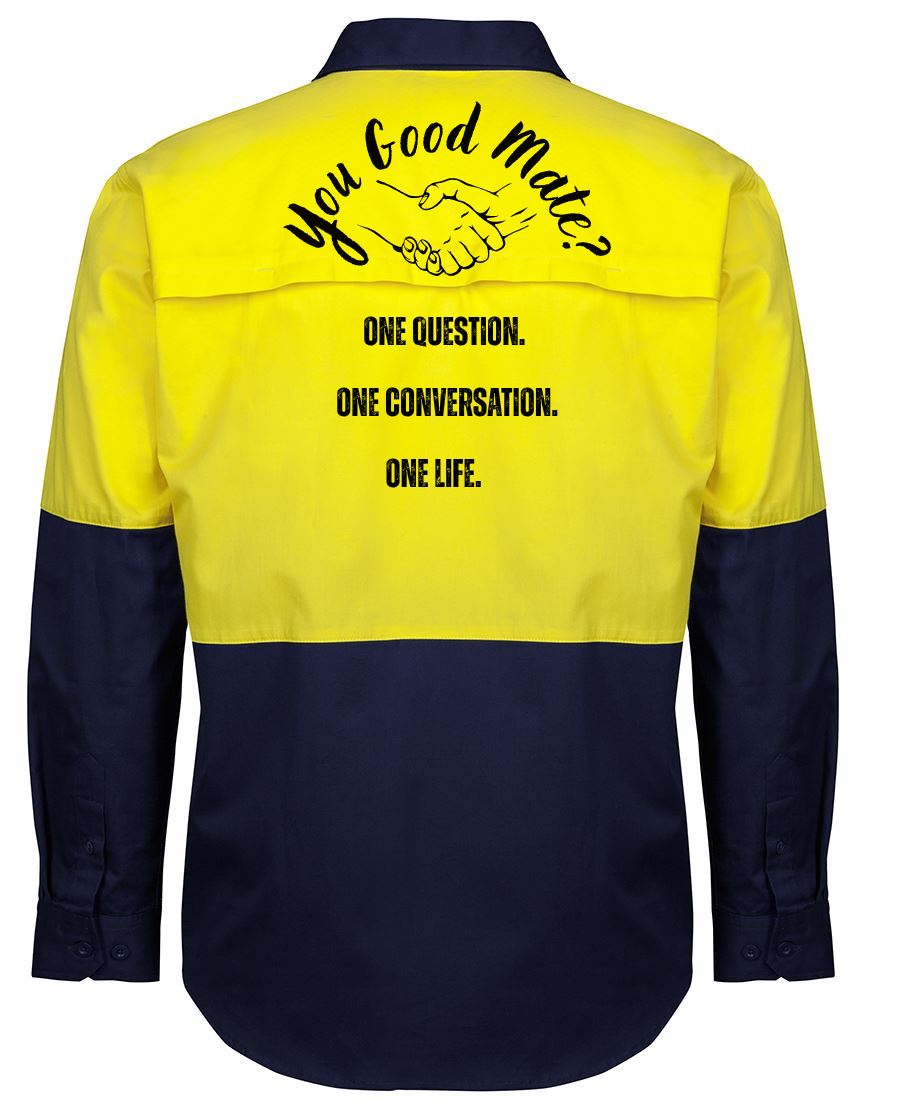 HIVIS CLOSE FRONT 150G WORK SHIRT - One Life