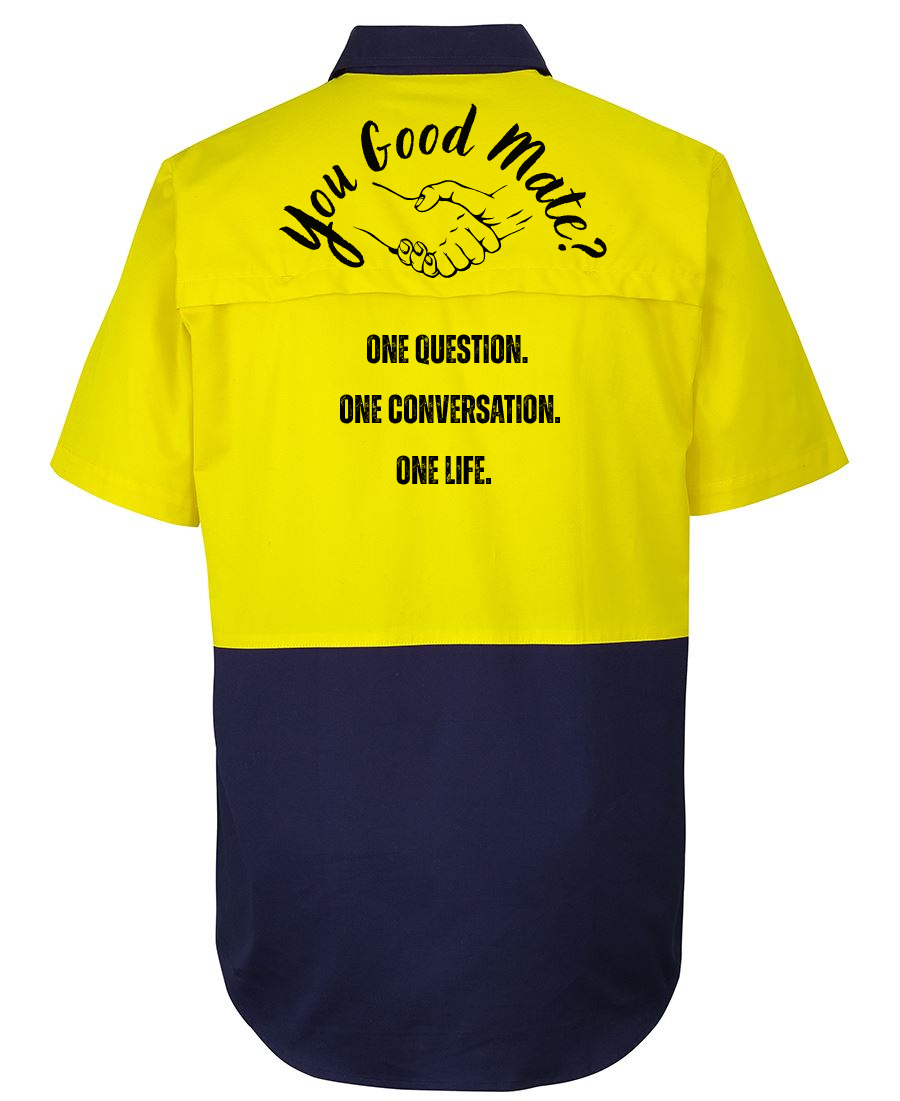 HIVIS CLOSE FRONT 150G WORK SHIRT - One Life
