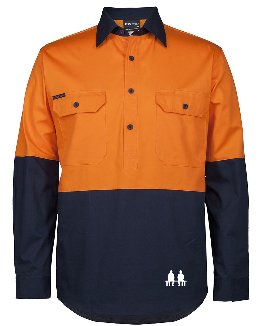 HIVIS CLOSE FRONT 150G WORK SHIRT - TRADIES