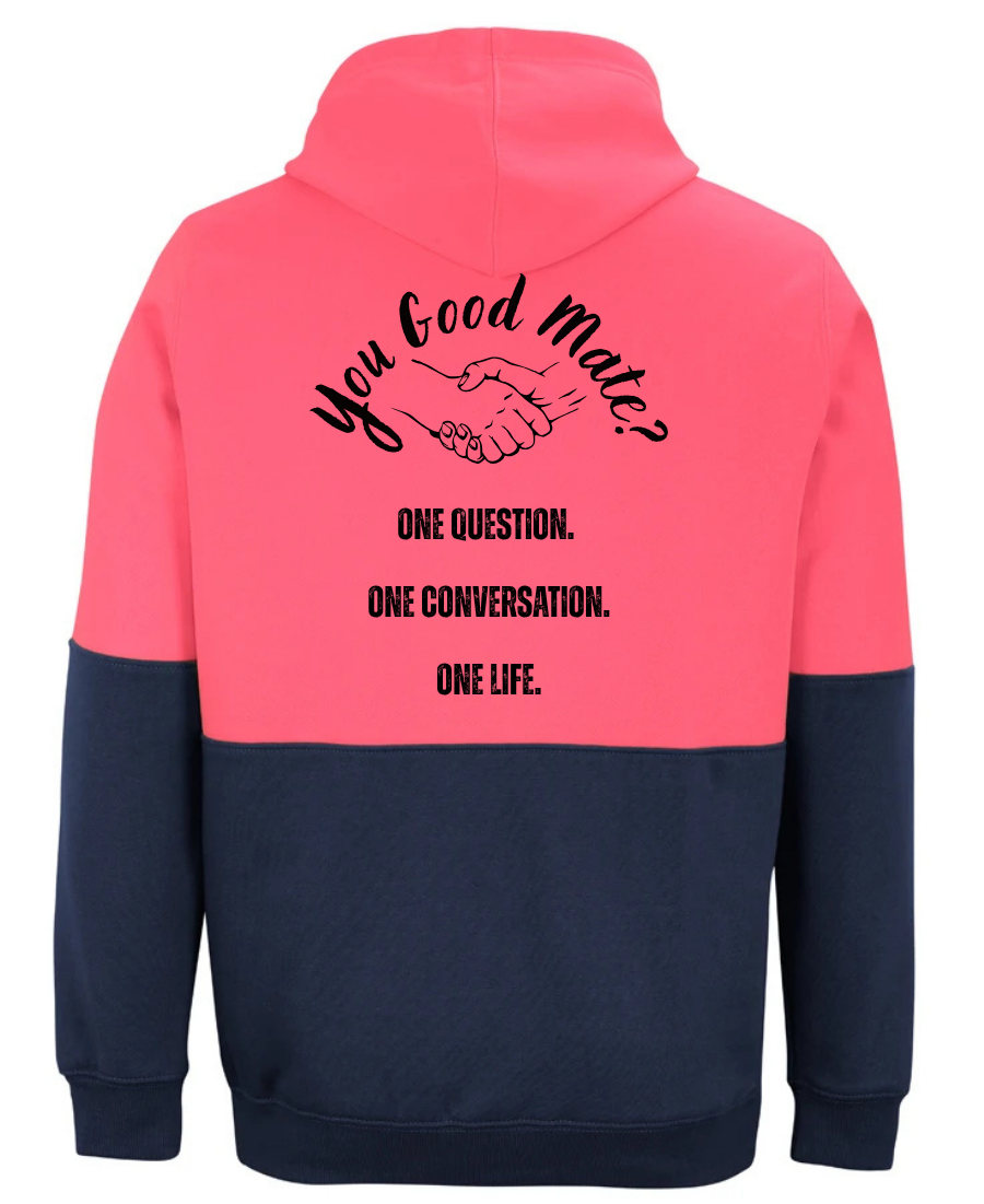 HI VIS PULL OVER HOODIE - One Life